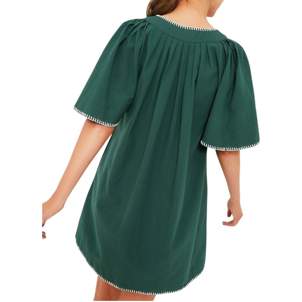 Tuckernuck Pomander Place Green Stitch Finley Flutter Sleeve Dress - Picture 3 of 5